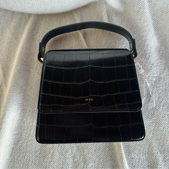 New JW PEI The Fae Top Handle Bag - Black Croc - Picture 2 of 8